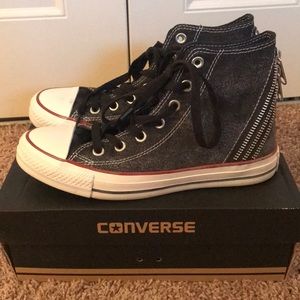 CONVERSE with zipper detailing - hardly ever worn!